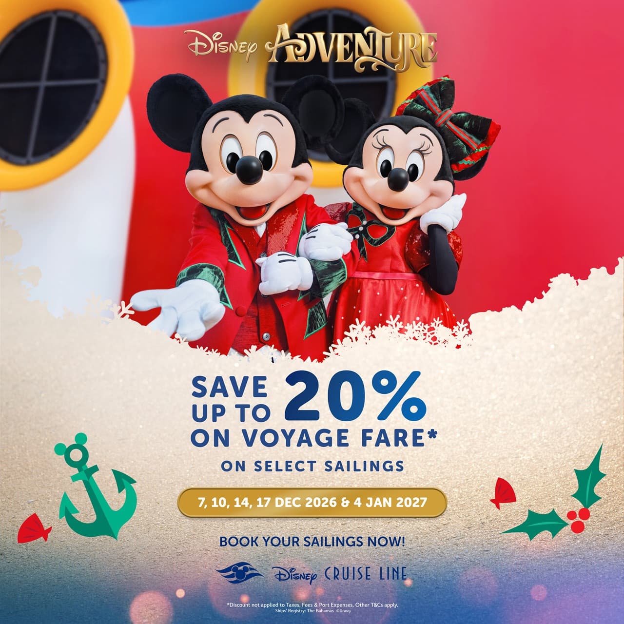 Disney Cruise Line: 3-Night Disney Adventure Cruise from Singapore - main image